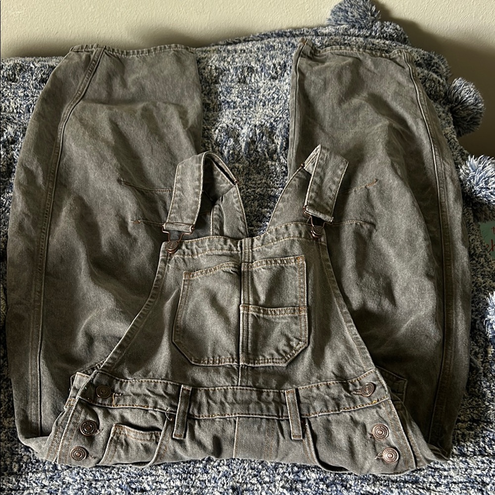 Free people good Luck barrel Overalls in archive grey
